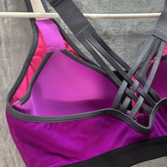 Victoria’s Secret VSX Sport Purple Zip Front Full Support Sports Bra Size 34C - Picture 7 of 9